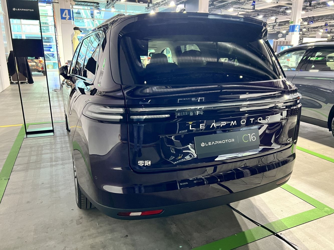 Rear view of a modern SUV with distinctive horizontal tail lights and tinted windows.
