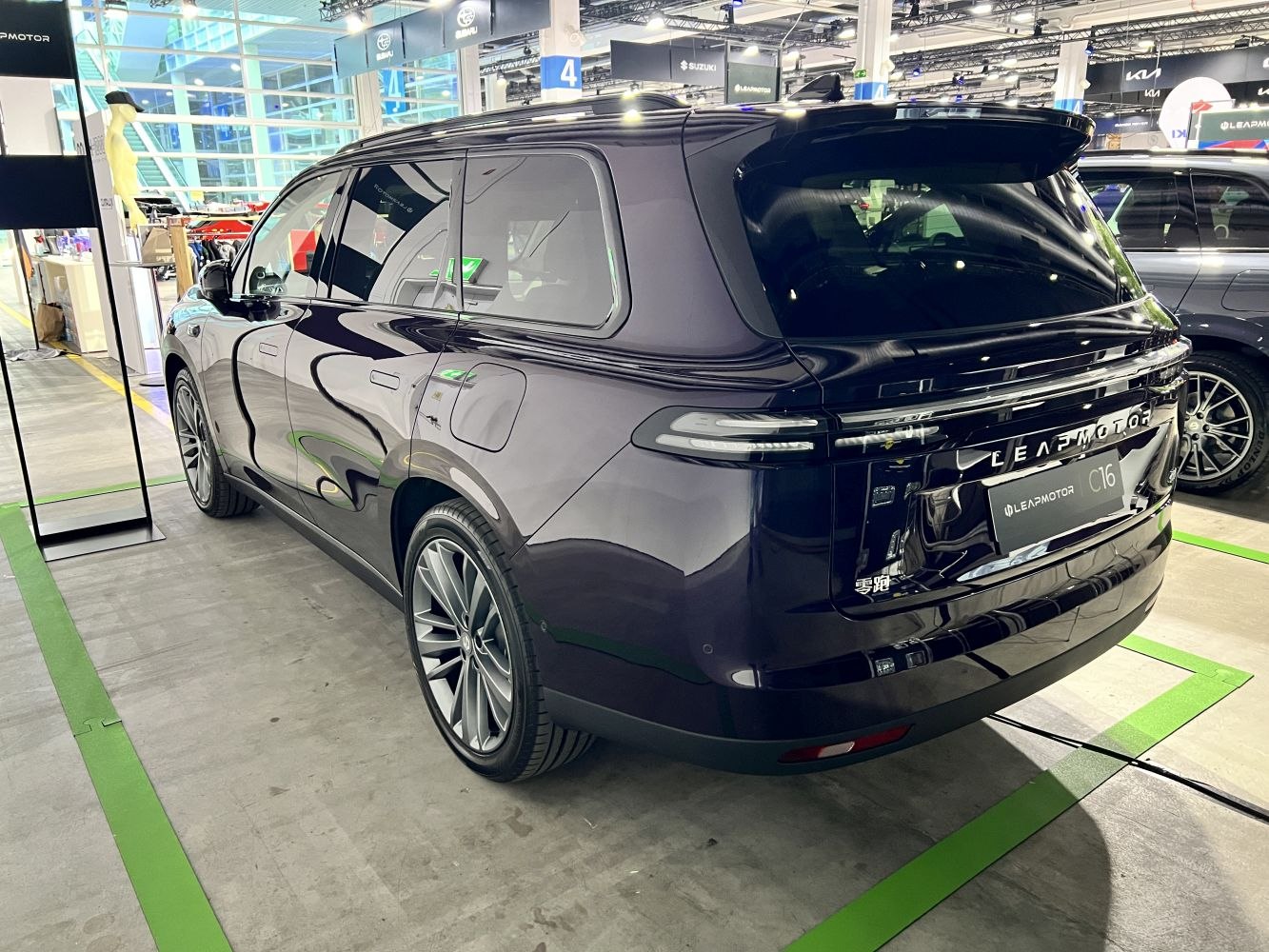 SUV rear side view with modern taillights and sleek aerodynamic design