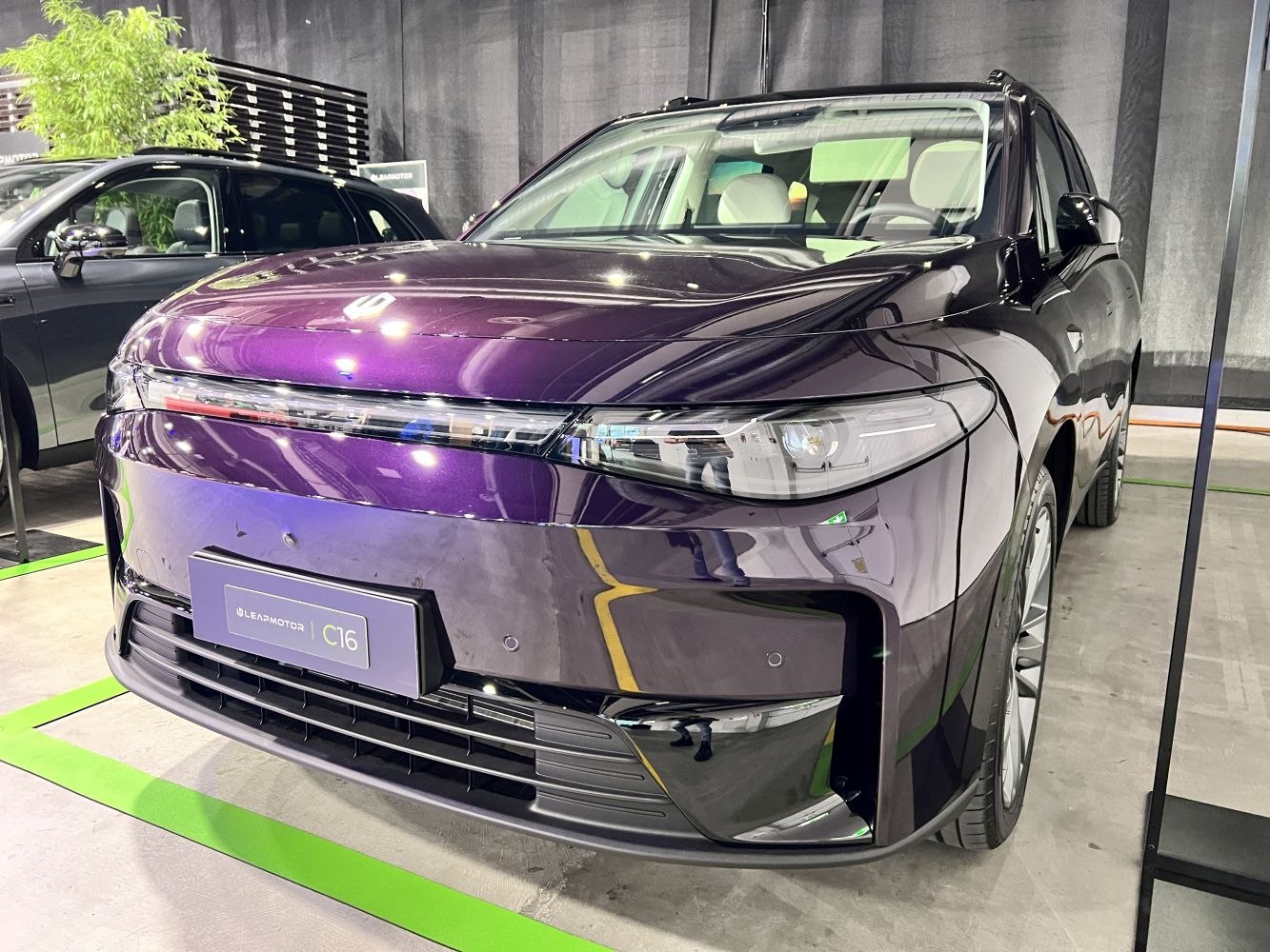 Front view with sleek LED headlights and aerodynamic fascia