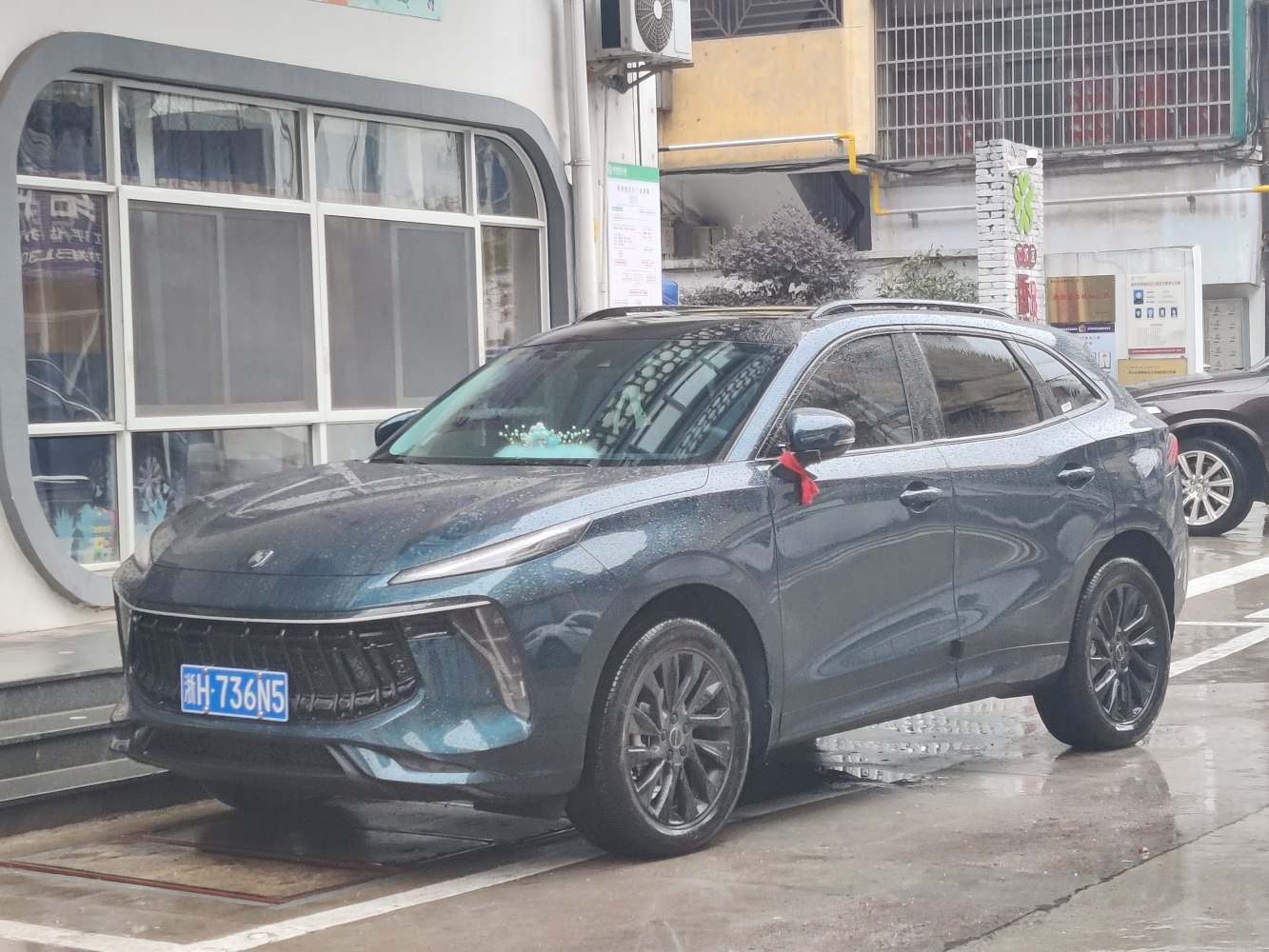 Modern SUV with bold front grille and sleek headlights