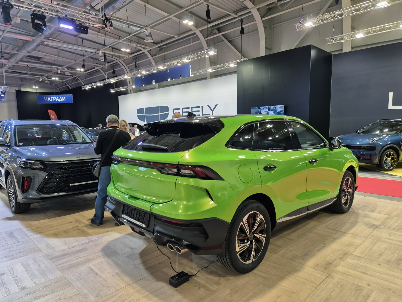 Green SUV with LED taillights and sporty rear design