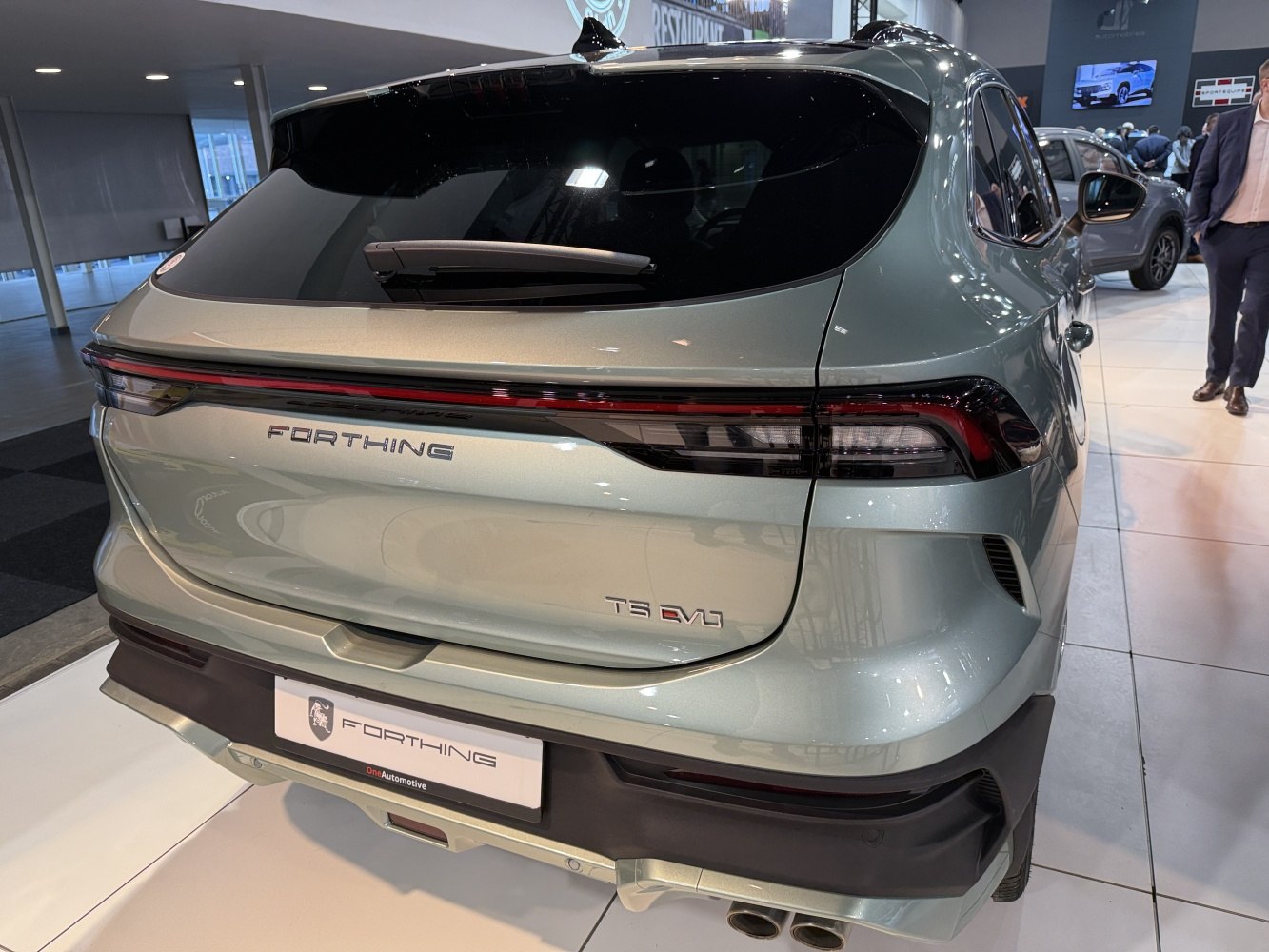 Rear view with LED taillights and dual exhaust