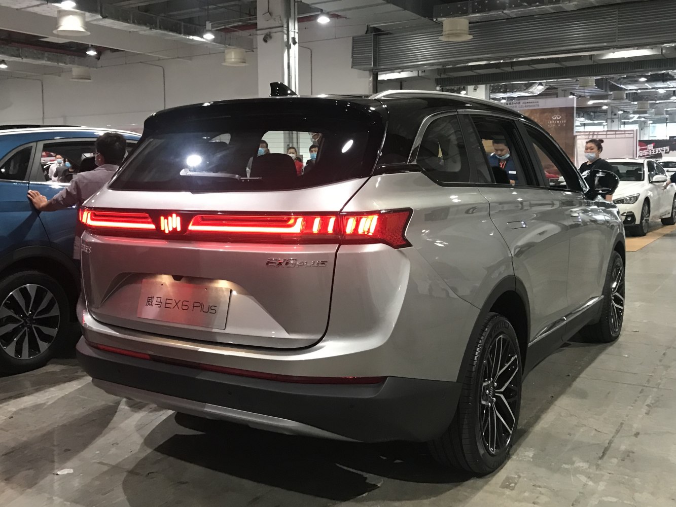 Rear view of SUV with LED tail lights and modern bumper