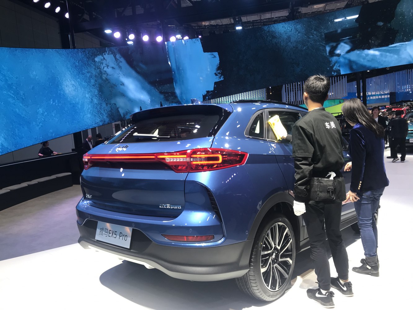 Rear view of SUV with LED taillights and sporty alloy wheels