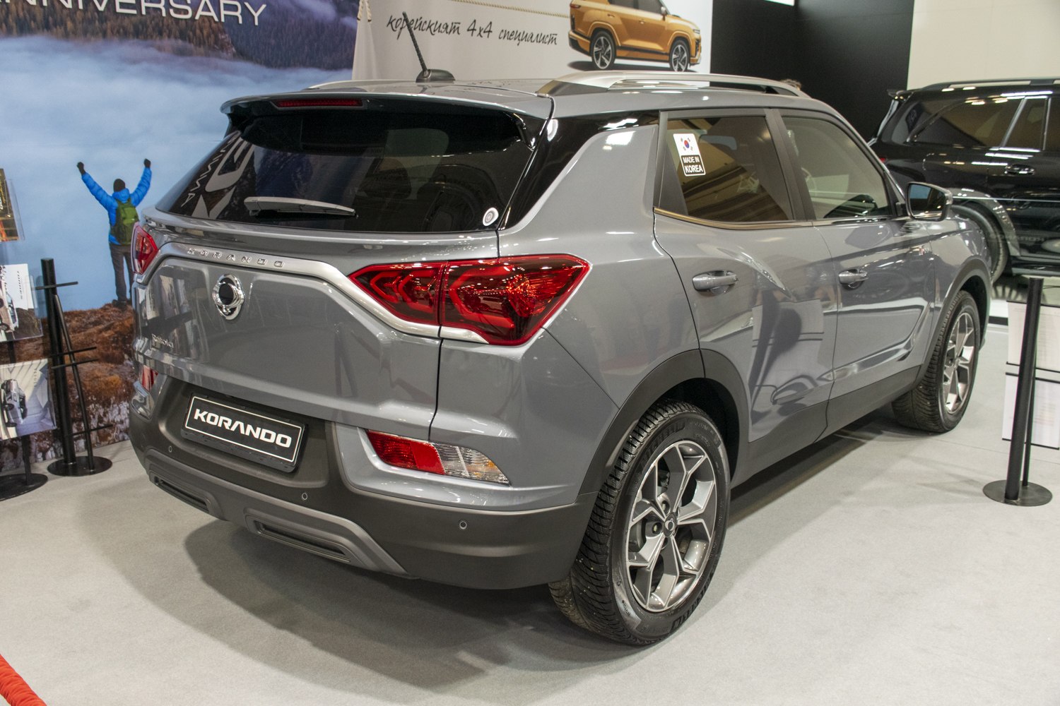 Rear and side view with modern tail lights and alloy wheels
