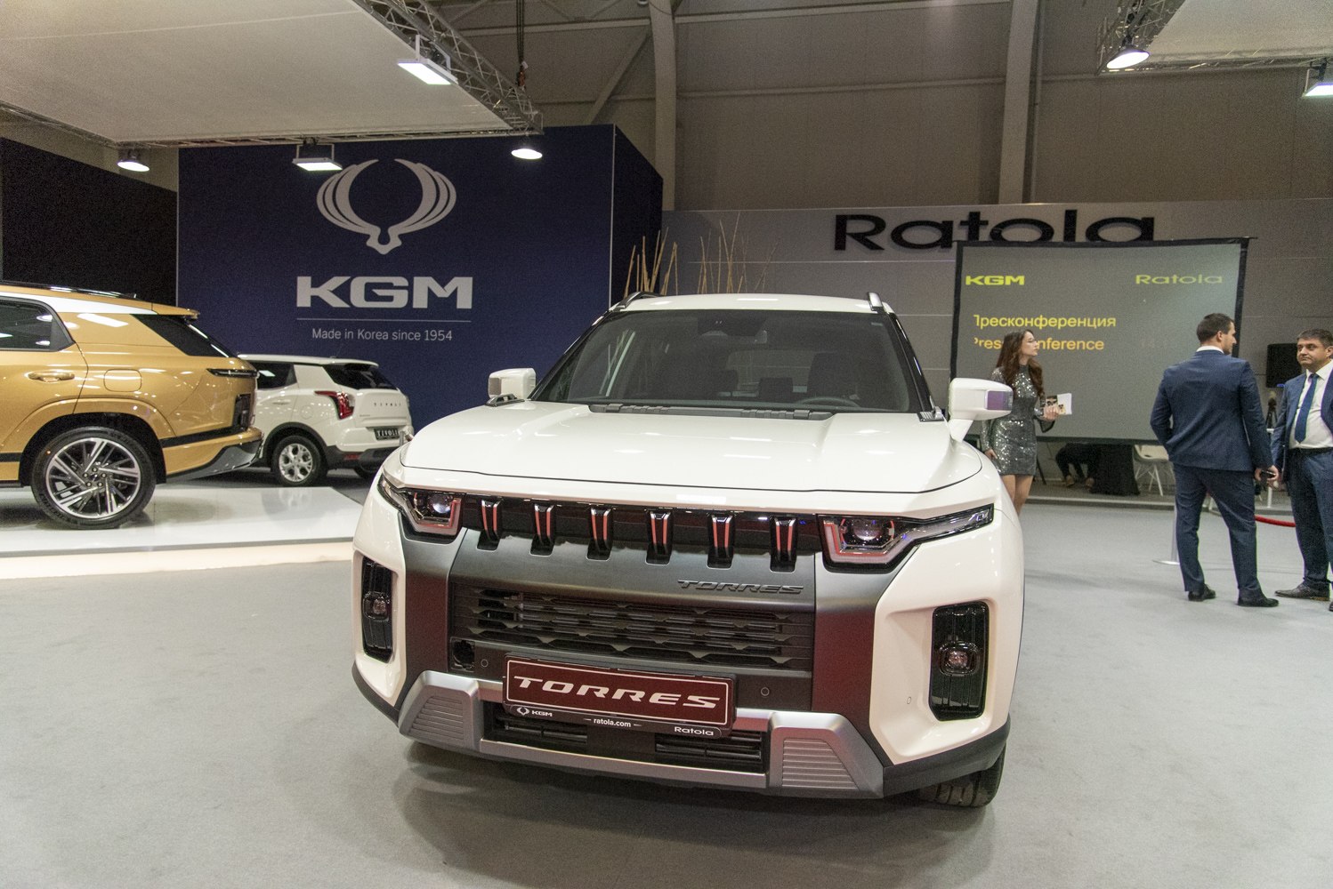 Bold front grille with distinctive LED headlights on a modern SUV