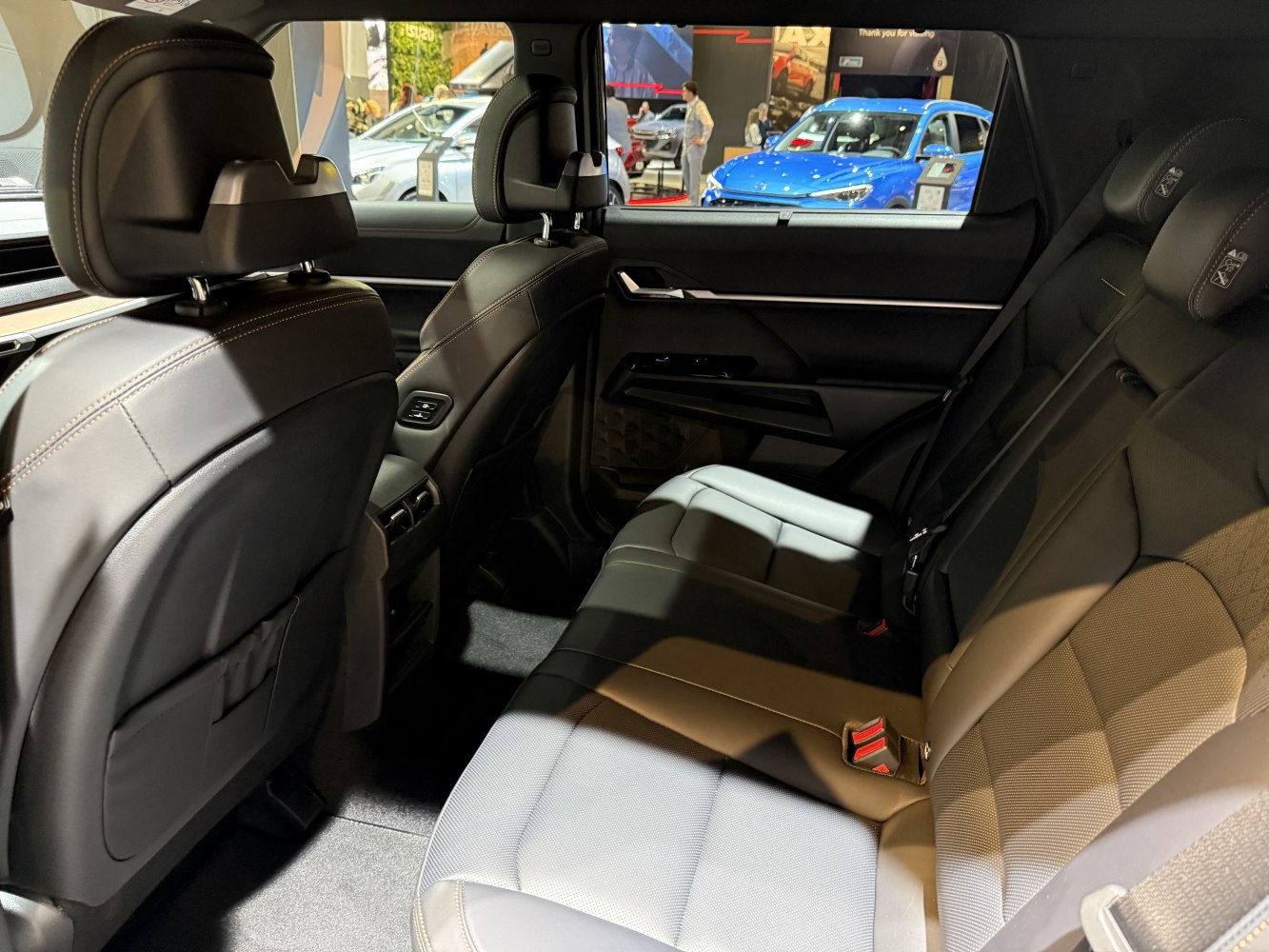 Spacious rear seating with premium upholstery and ergonomic design.