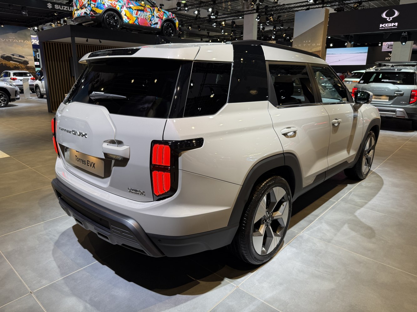 Rear and side view of modern SUV with distinctive taillights