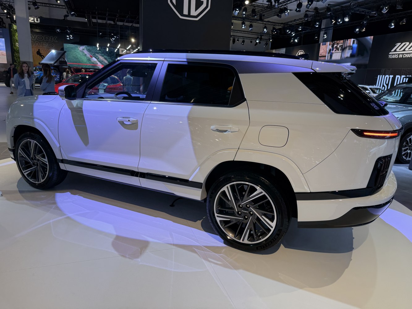 SUV side profile with sharp lines and alloy wheels