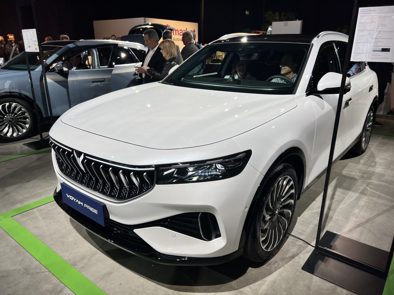 Front grille and LED headlights of a modern SUV