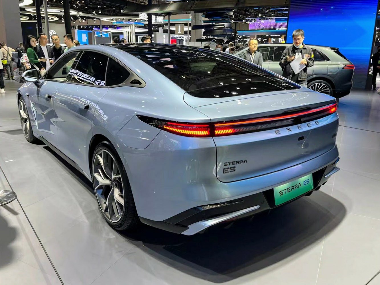 Sleek rear design with full-width LED tail light and aerodynamic silhouette.