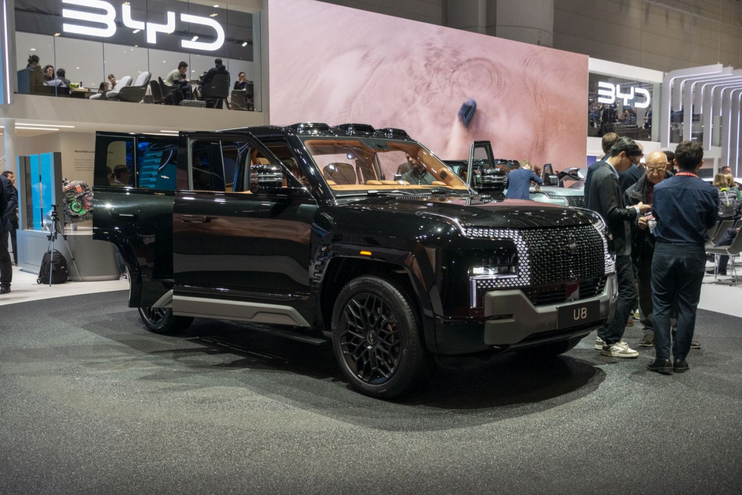 Luxury electric SUV with advanced exterior design and modern LED lighting