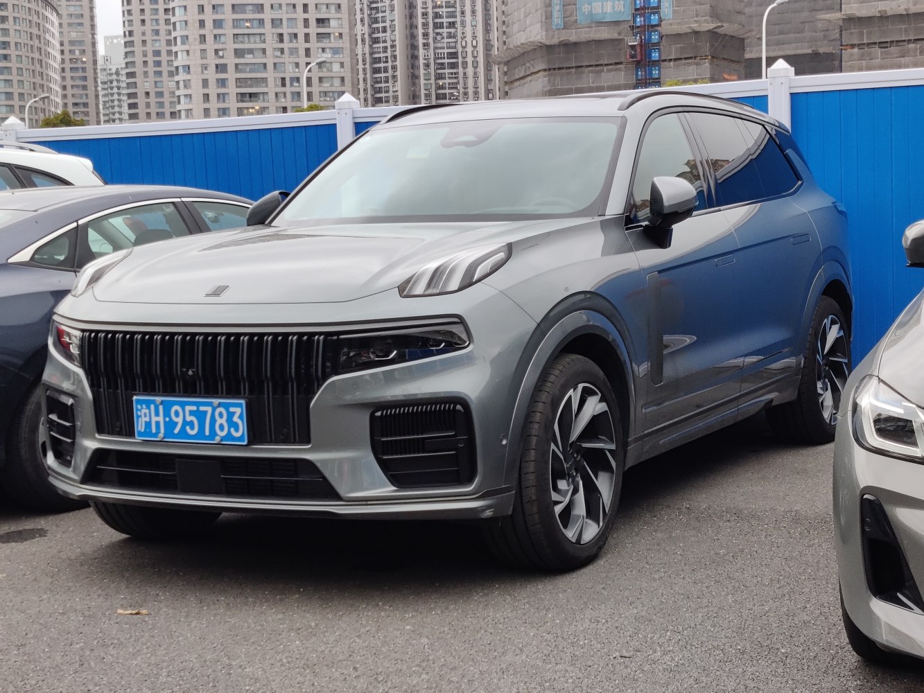 SUV with vertical grille and unique split LED headlights