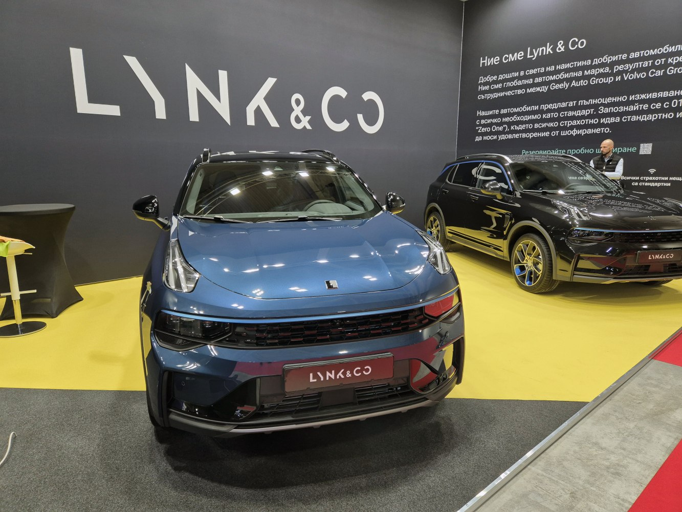 SUV front view with distinctive headlight design and modern bumper