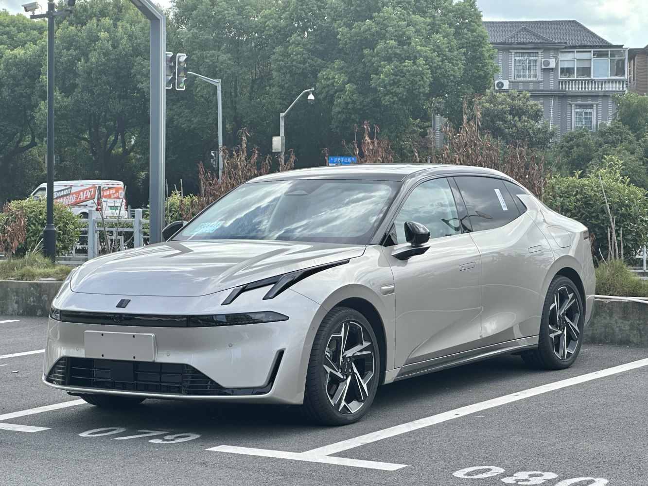 Futuristic LED headlights and aerodynamic body with modern alloy wheels