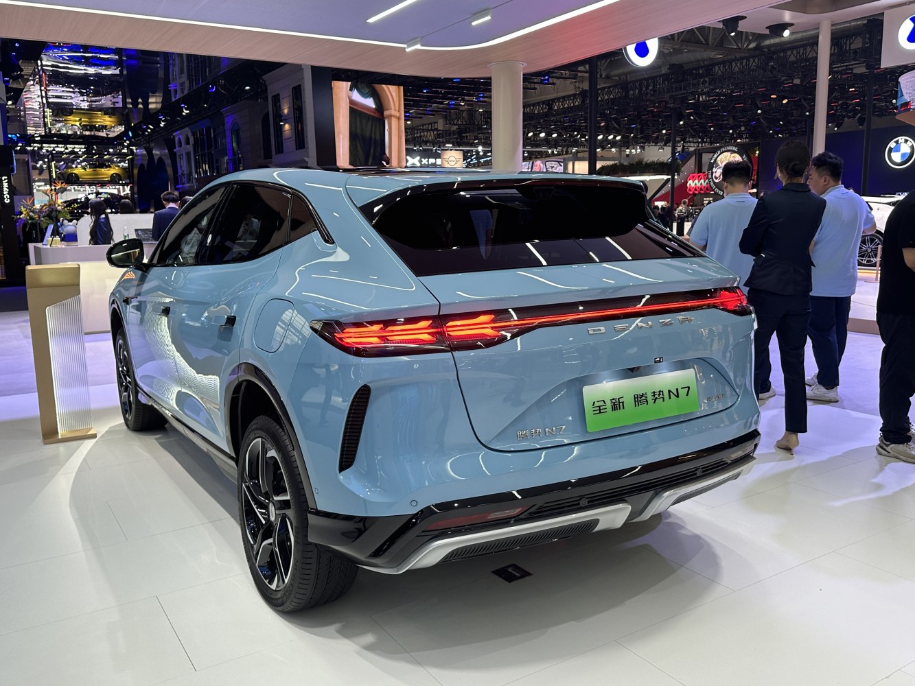 Rear LED lights and sleek side profile of modern SUV