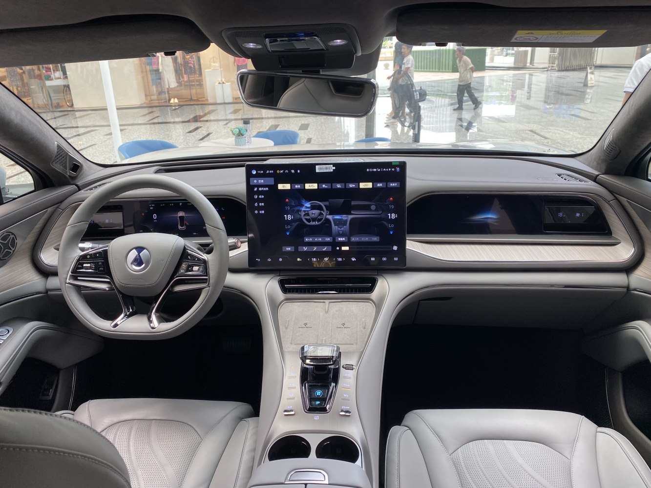 Digital dashboard, large central touchscreen, premium interior layout