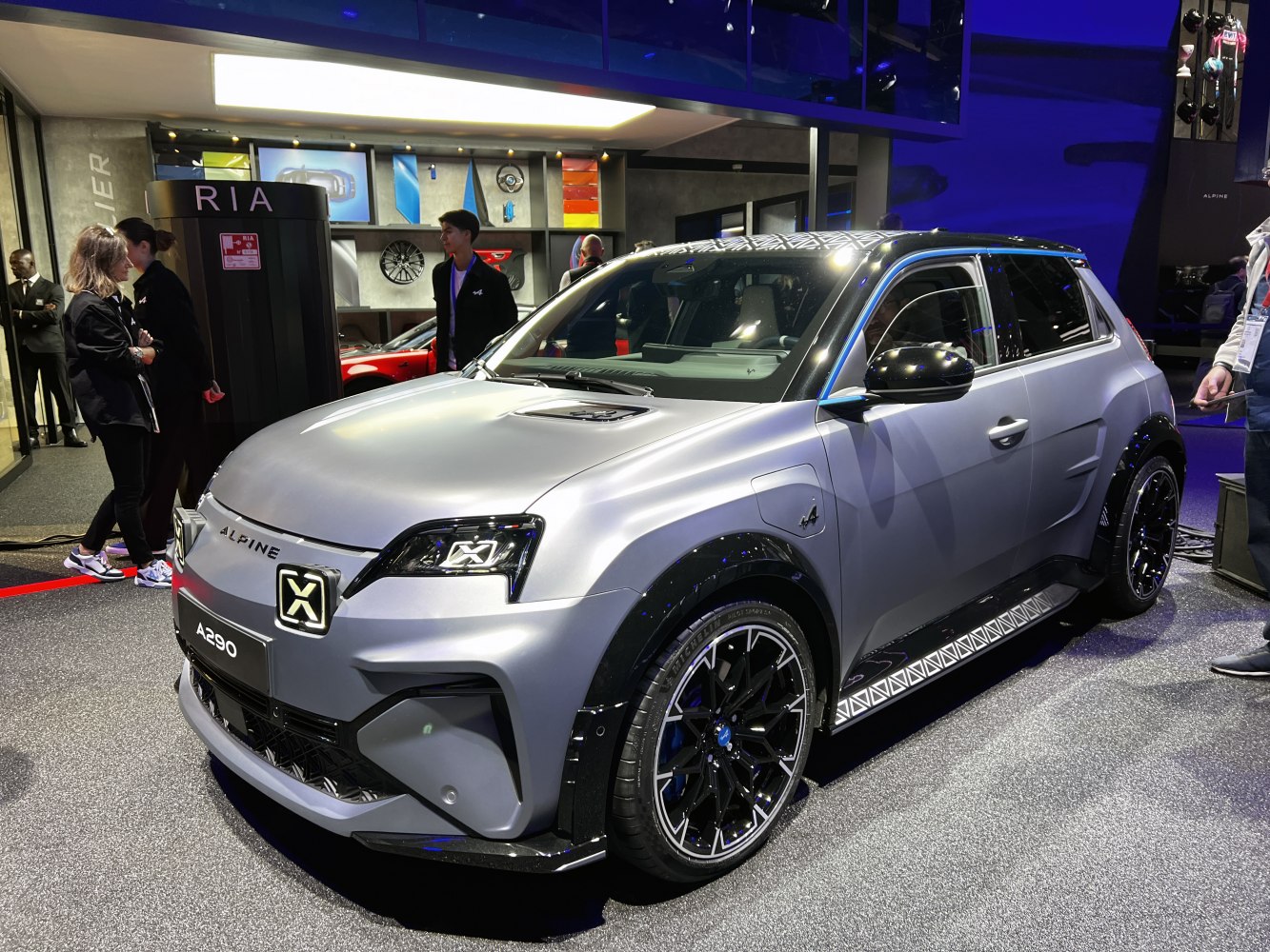 Electric crossover with unique LED headlights and aerodynamic front design