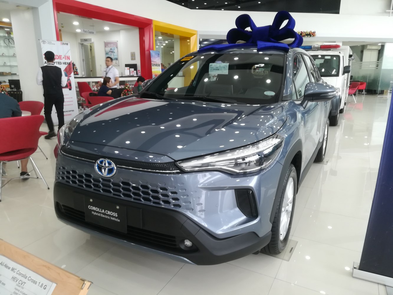 Front view with LED headlights and unique grille design