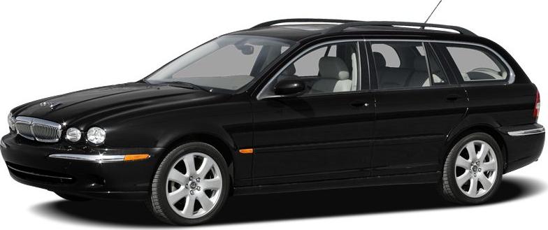 Black station wagon with roof rails and silver alloy wheels