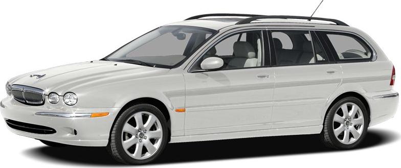 Station wagon with sleek headlights and roof rails