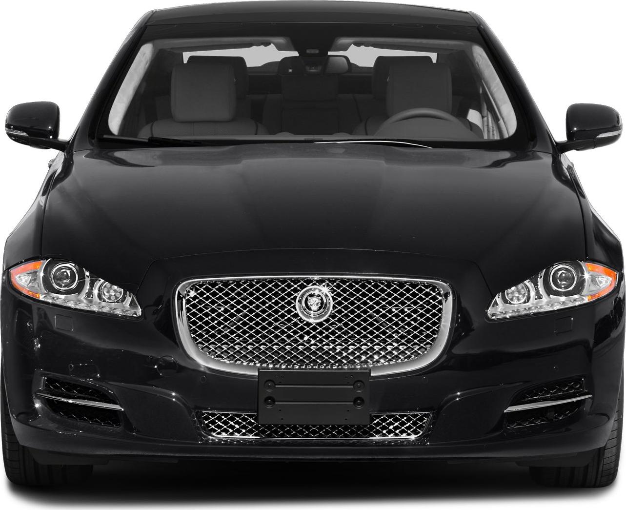 Front grille and headlights of a luxury sedan
