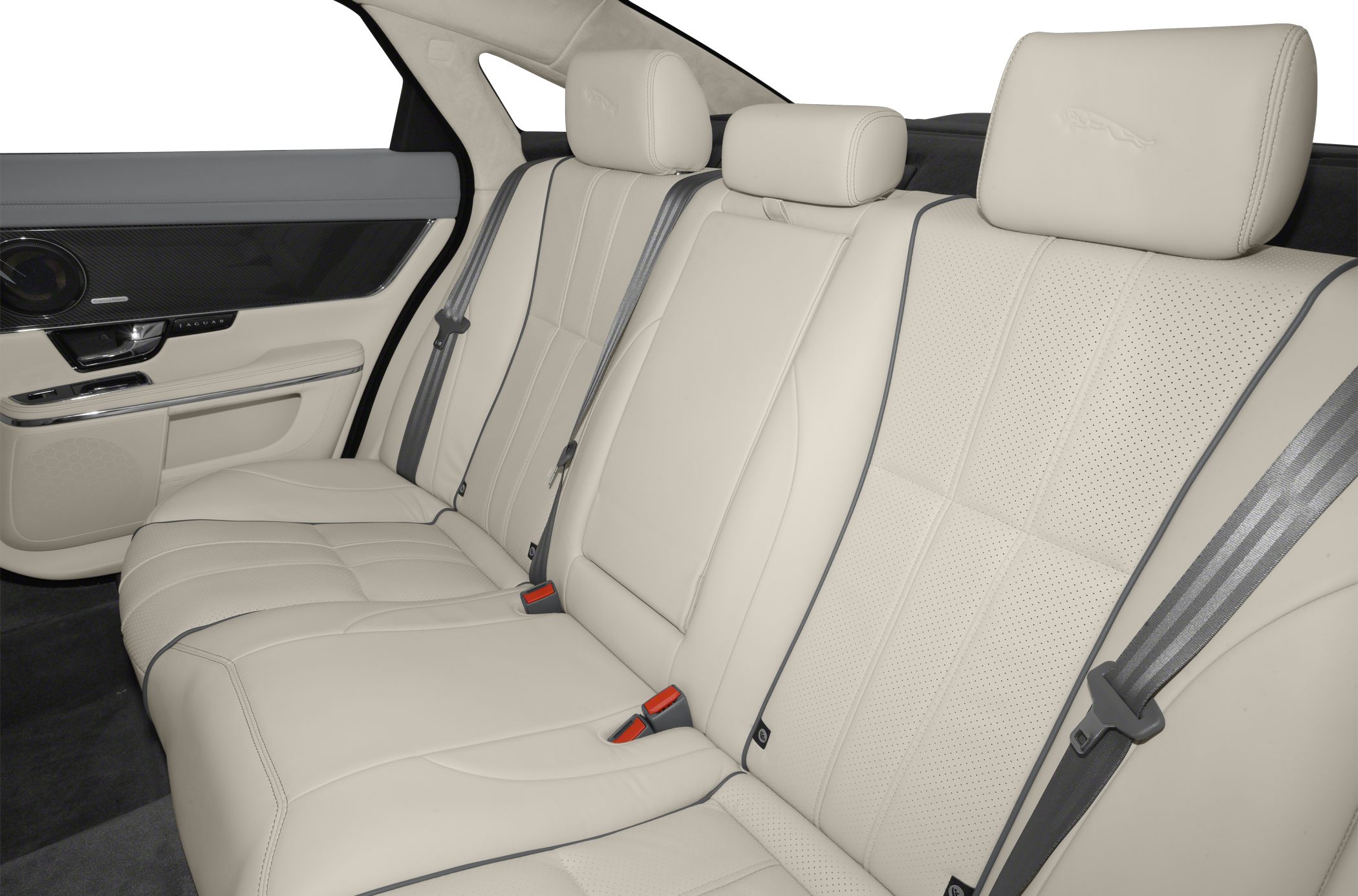 Luxury rear seat interior with premium leather upholstery and elegant design.
