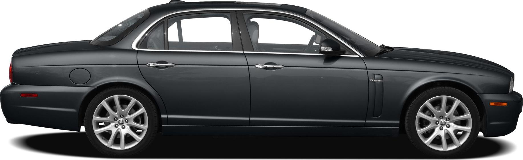 Luxury sedan side profile with multi-spoke alloy wheels
