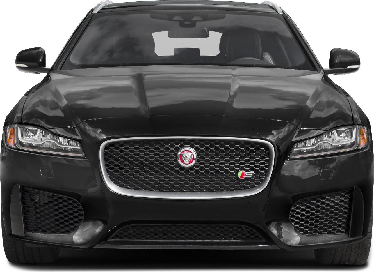 Front view with aggressive mesh grille and sharp headlights