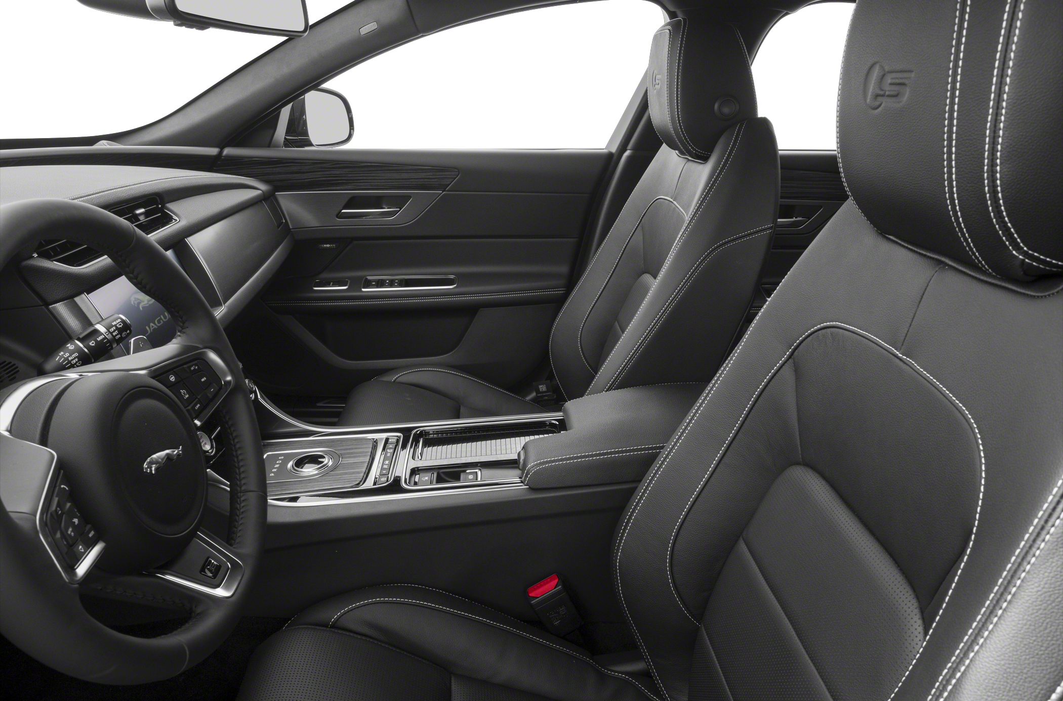 Luxury leather seats with contrast stitching and sleek modern dashboard
