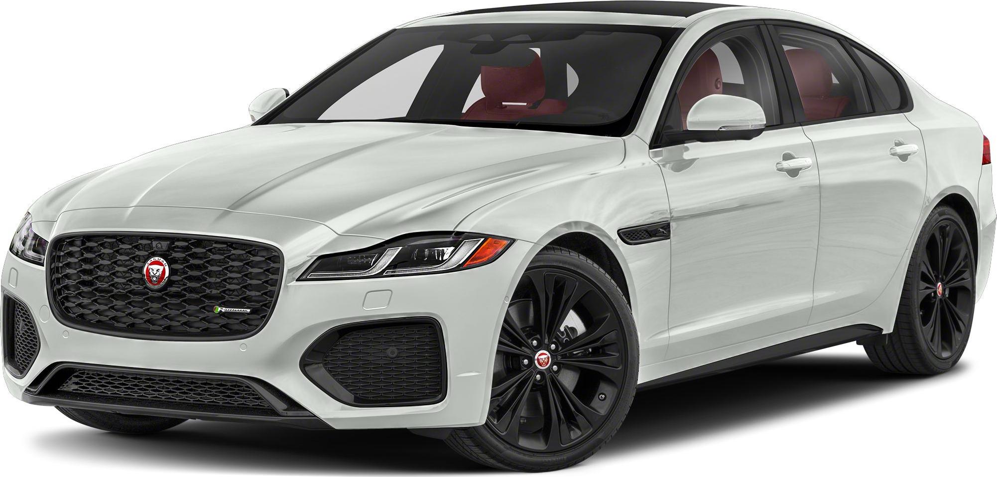 Luxury sedan with black mesh grille and sporty black alloy wheels