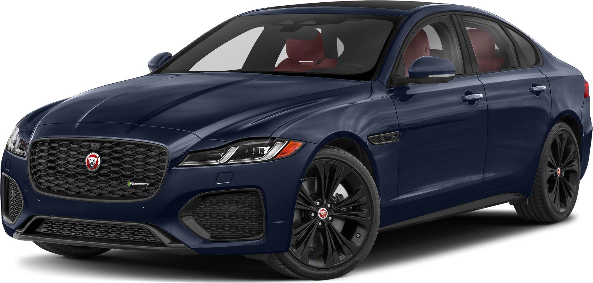 Sleek front grille, black alloy wheels, side profile of luxury sedan
