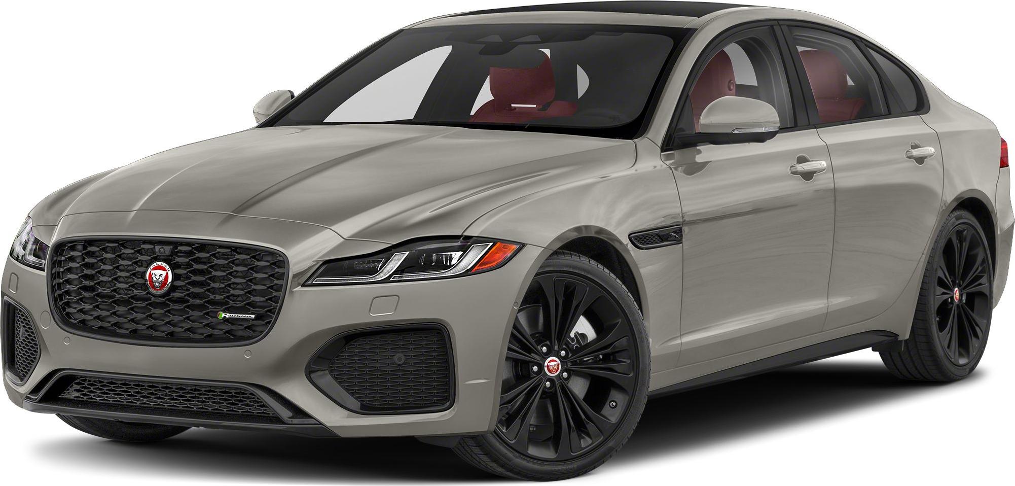 Luxury sedan with sleek front grille and black alloy wheels