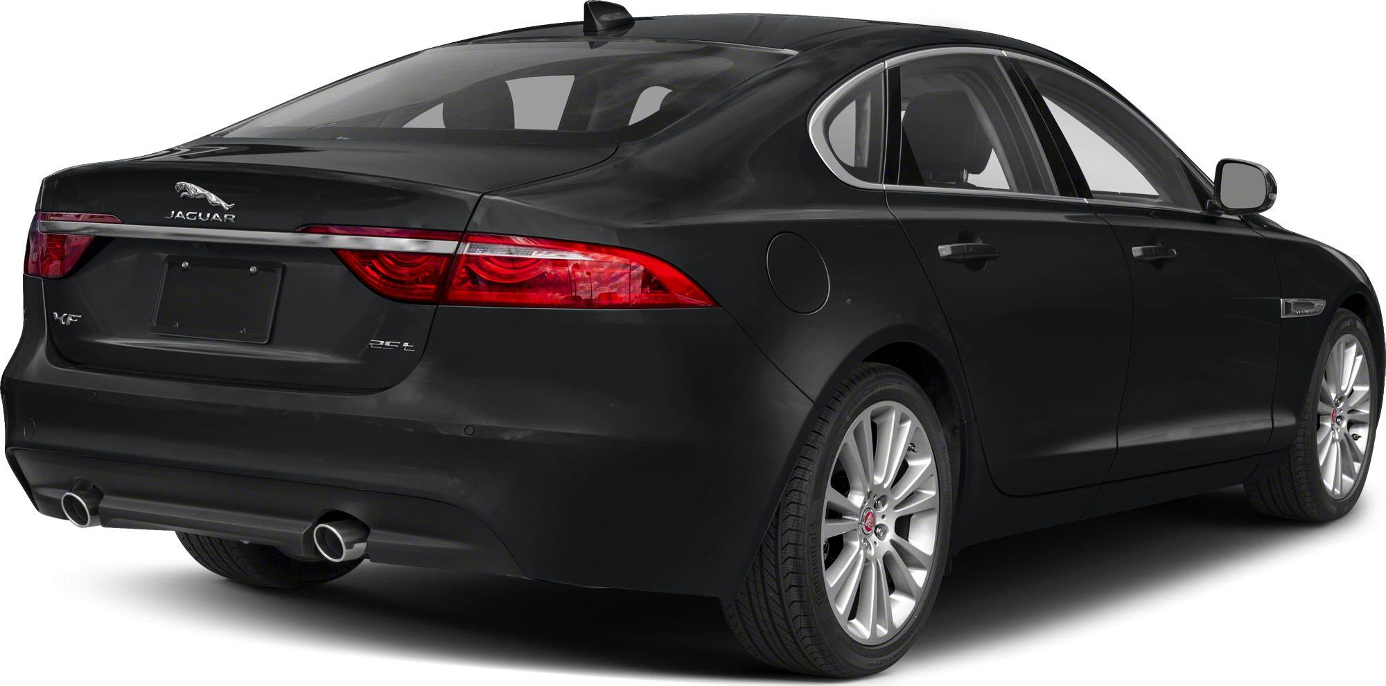 Rear side view of sedan with dual exhaust and distinctive taillights