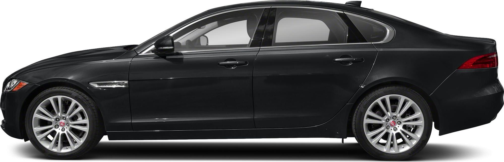 Luxury sedan side profile with sleek design and alloy wheels