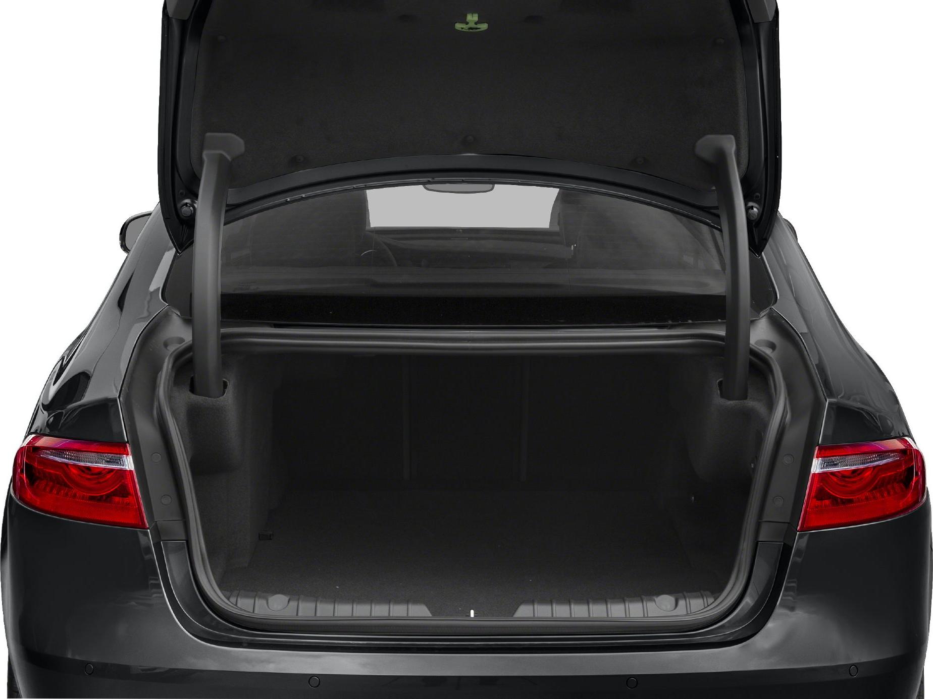 Spacious open trunk with illuminated taillights and sleek rear lines