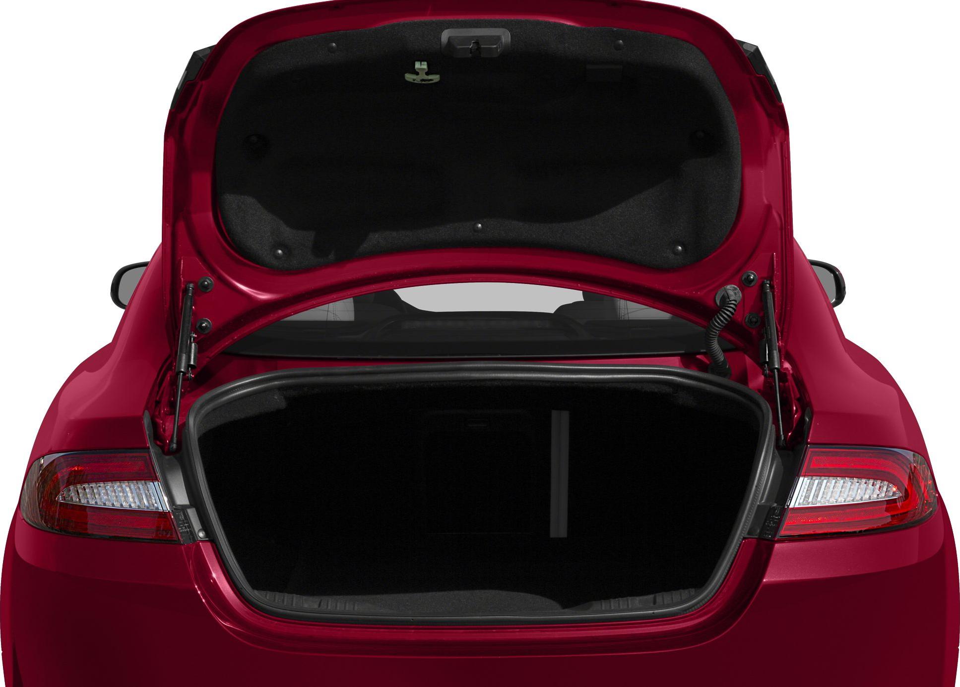 Open trunk showing spacious rear cargo area and trunk lid structure