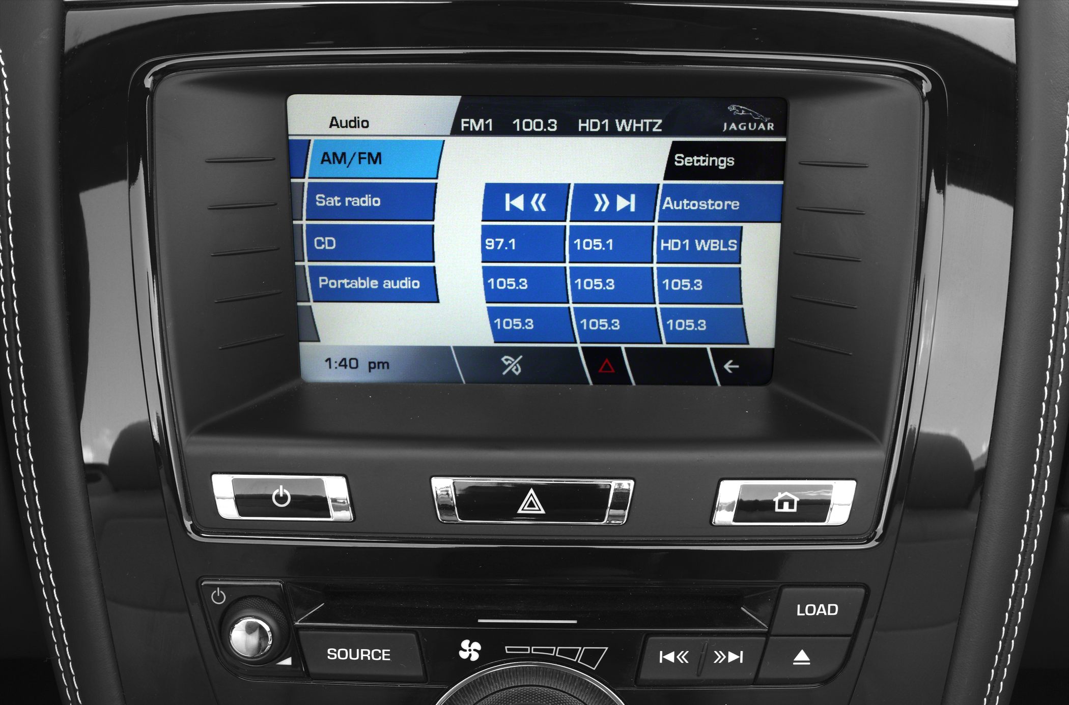 Car infotainment system with radio and audio options