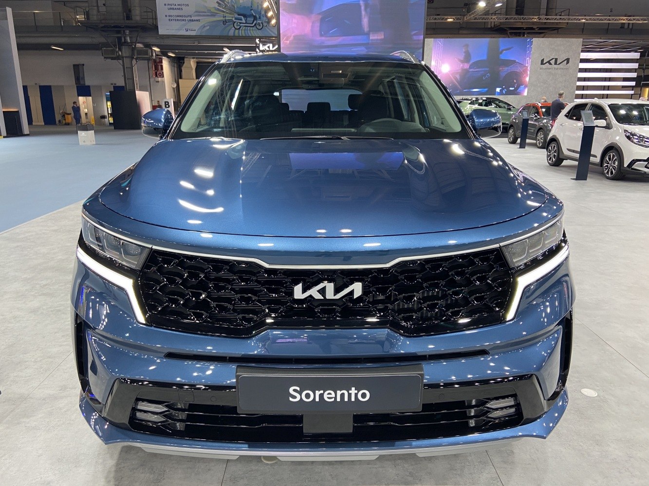 Bold front grille with unique LED headlights