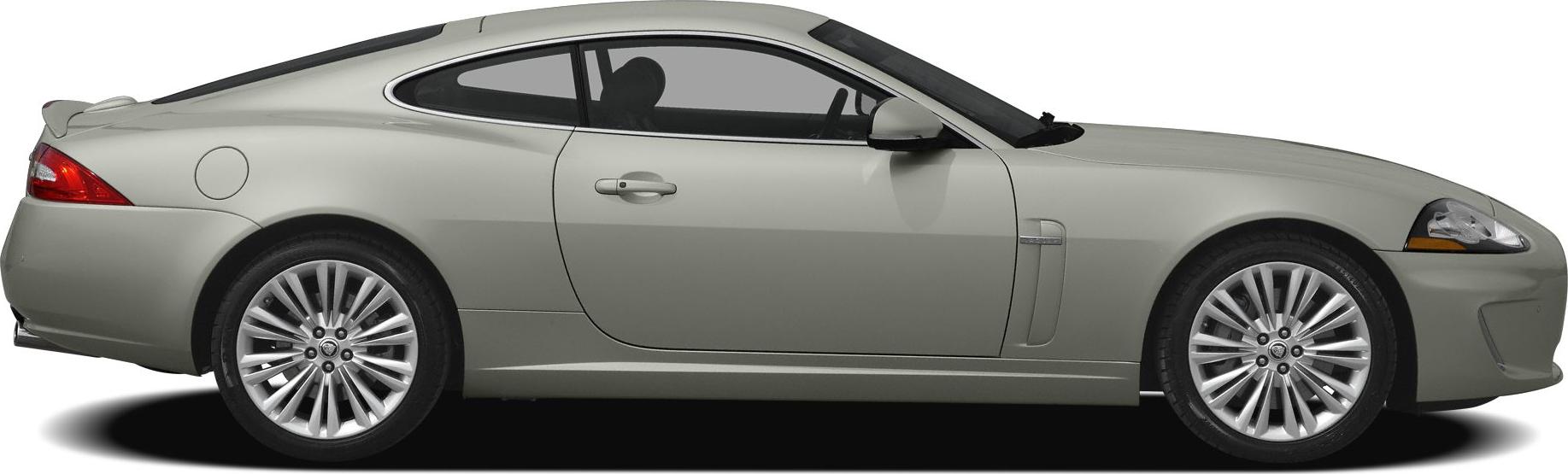 Side profile of a sleek luxury coupe with smooth body lines and distinctive window shape.