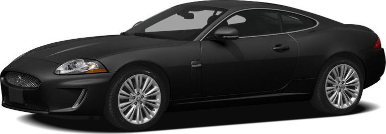 Sleek black coupe with aerodynamic shape and alloy wheels