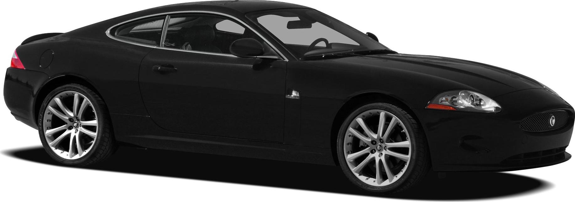 Sporty black two-door coupe with streamlined shape and alloy wheels