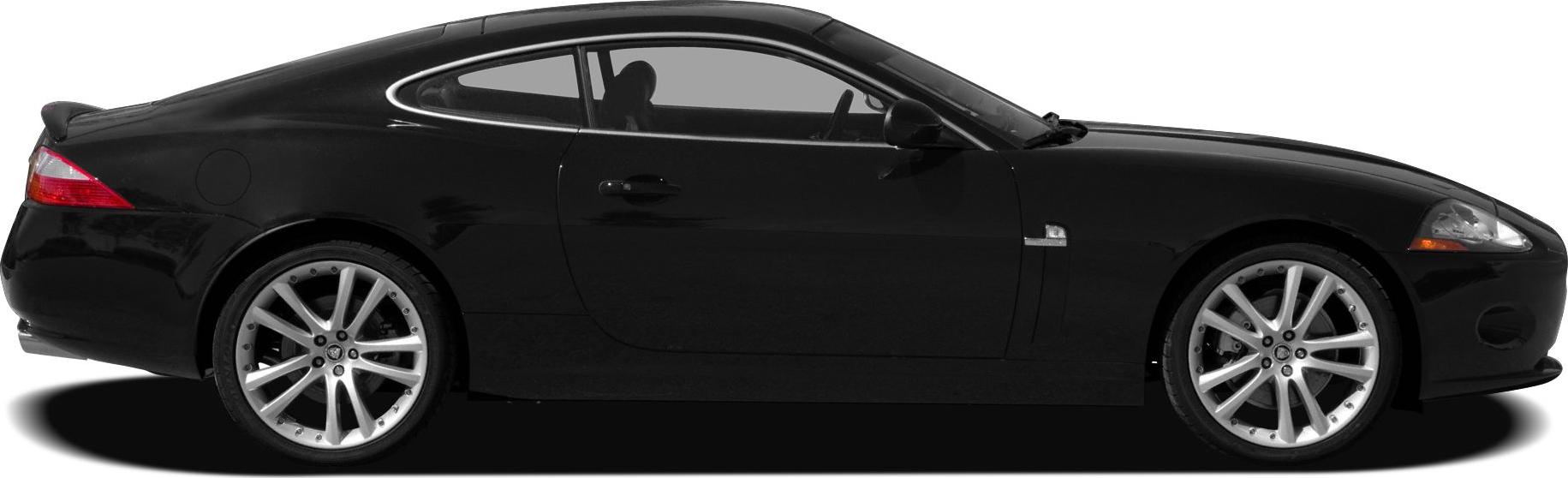 Sleek black coupe side view with stylish alloy wheels
