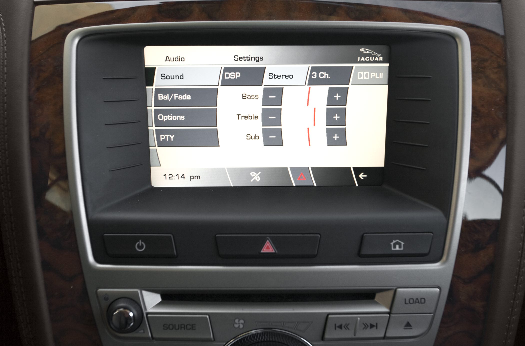 Digital audio system interface with DSP and sound control buttons
