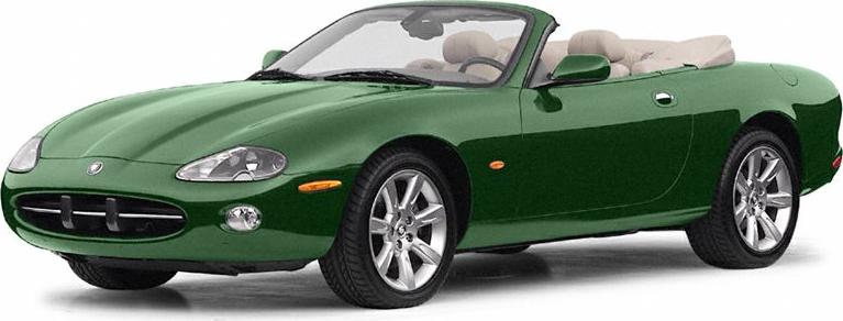 Green convertible with silver alloy wheels and beige leather interior