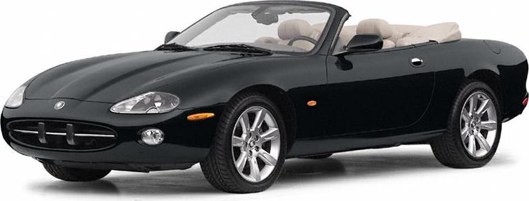 Sleek black convertible roadster with open top and sporty design