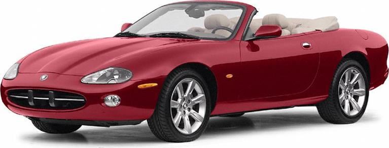 Red convertible roadster with beige interior and sleek design