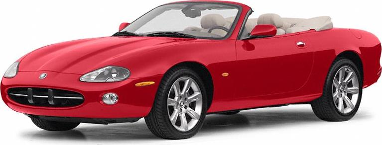 Red sporty convertible with chrome wheels and aerodynamic design