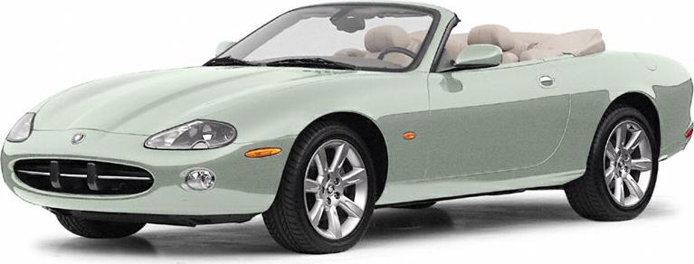 Classic convertible sports car front-side view with alloy wheels