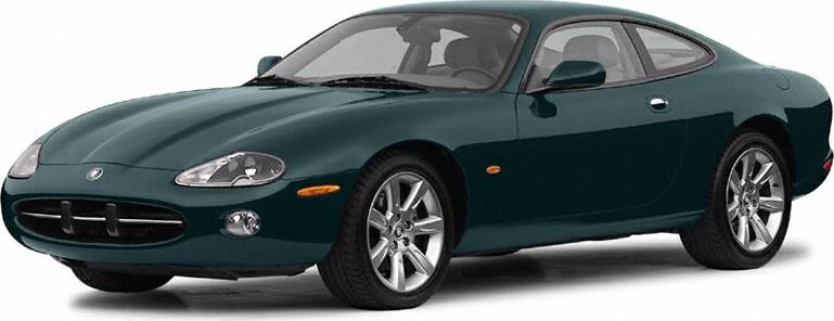 Front and side view of a sleek sports coupe with alloy wheels